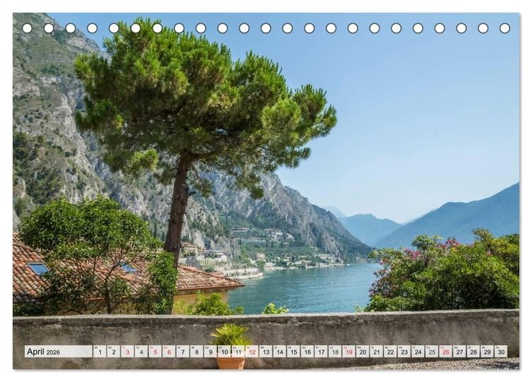 Produktbild: GARDASEE Idyllisches Limone sul Garda (Tischkalender 2026 DIN A5 quer), CALVENDO Monatskalender