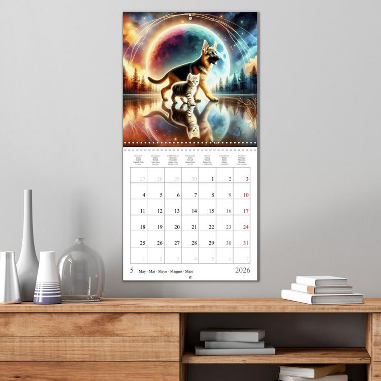 Produktbild: Des amis inhabituels (Calendrier mural carr&eacute; 2026 30x30 cm) Calendrier double avec une page pour vos prises de notes