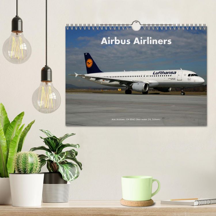 Produktbild: Airbus Airliners (Wandkalender 2026 DIN A4 quer), CALVENDO Monatskalender