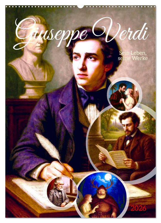 Produktbild: Giuseppe Verdi (Wandkalender 2026 DIN A2 hoch), CALVENDO Monatskalender