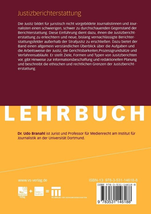 Produktbild: Justizberichterstattung