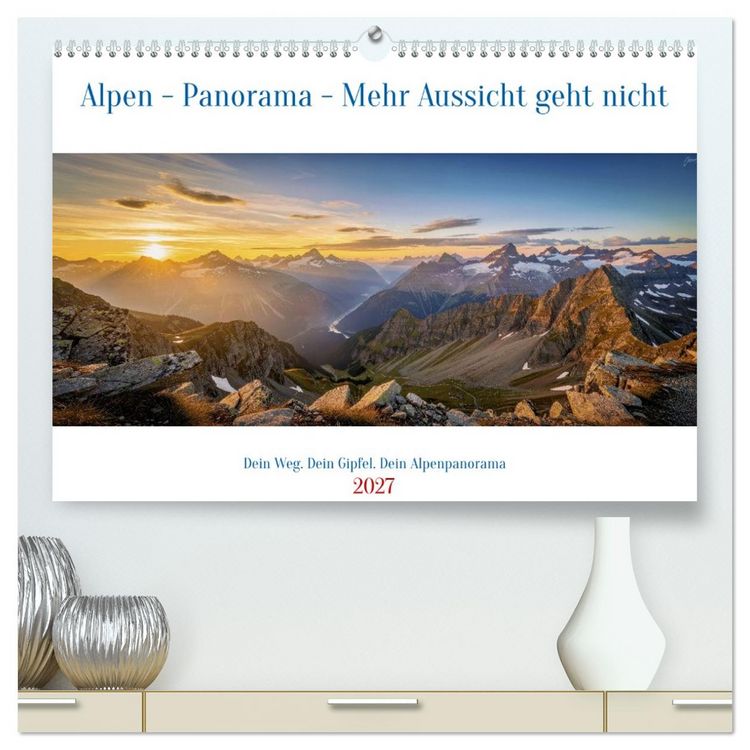 Produktbild: Alpen - Panorama - Mehr Aussicht geht nicht (hochwertiger Premium Wandkalender 2027 DIN A2 quer), Kunstdruck in Hochglanz