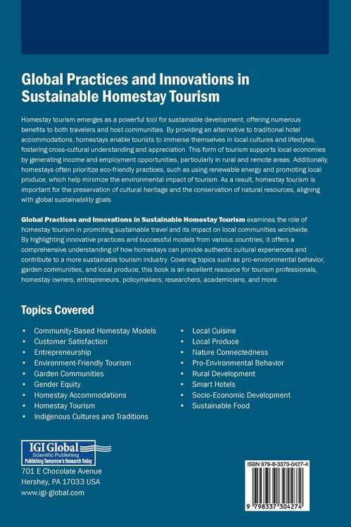 Produktbild: Global Practices and Innovations in Sustainable Homestay Tourism