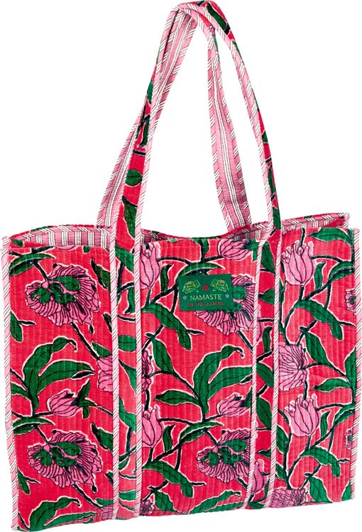 Produktbild: Samtshopper Blumen, pink - Lieblingsst&uuml;cke