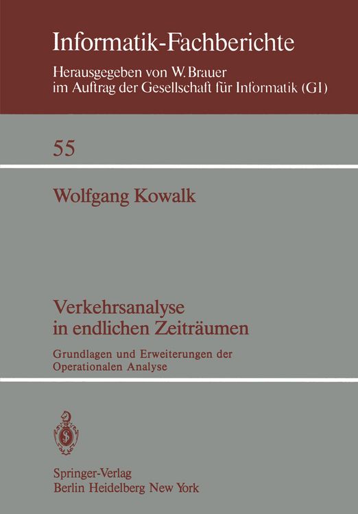 Produktbild: Verkehrsanalyse in endlichen Zeitr&auml;umen