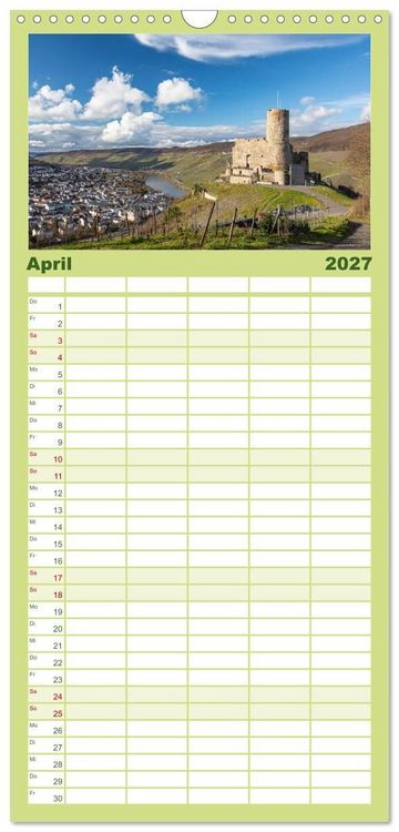 Produktbild: Familienplaner 2027 - Moselansichten mit 5 Spalten (Wandkalender, 21 x 45 cm) CALVENDO