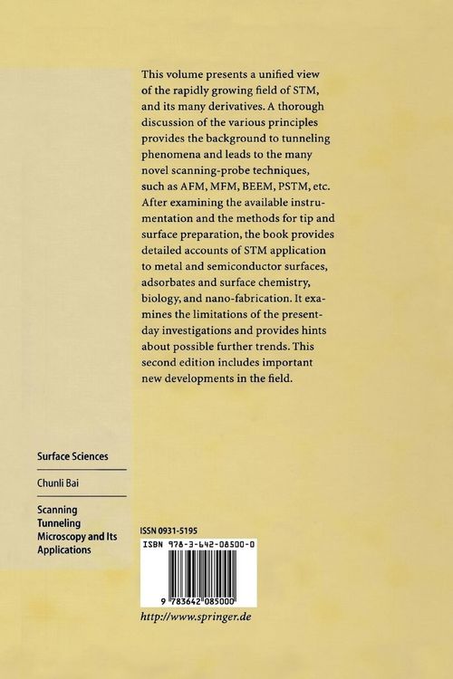 Produktbild: Scanning Tunneling Microscopy and Its Application