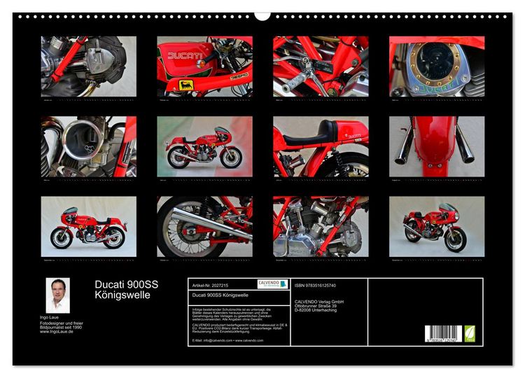 Produktbild: Ducati 900SS K&ouml;nigswelle (Wandkalender 2026 DIN A2 quer), CALVENDO Monatskalender