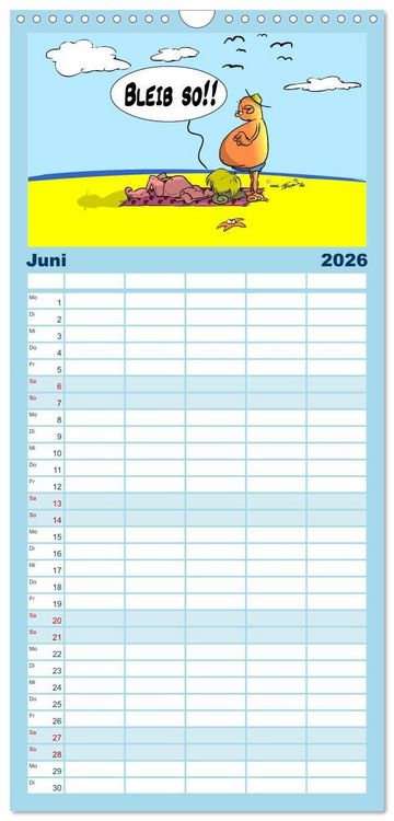 Produktbild: Familienplaner 2026 - Trumix Cartoons - Dumm gelaufen mit 5 Spalten (Wandkalender, 21 x 45 cm) CALVENDO