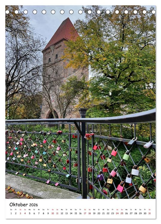 Produktbild: Unverg&auml;ngliche Liebe - Liebesschl&ouml;sser romantische Symbolik f&uuml;r die ewige Liebe (Tischkalender 2026 DIN A5 hoch), CALVENDO Monatskalender