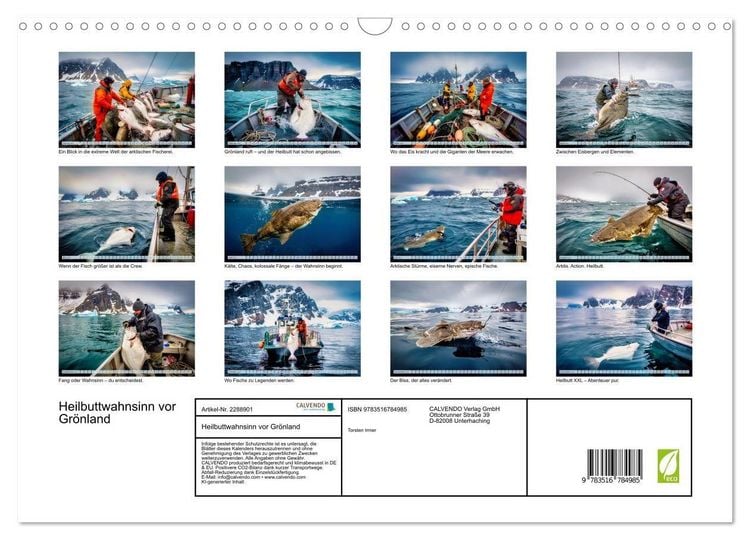 Produktbild: Heilbuttwahnsinn vor Gr&ouml;nland (Wandkalender 2027 DIN A3 quer), CALVENDO Monatskalender