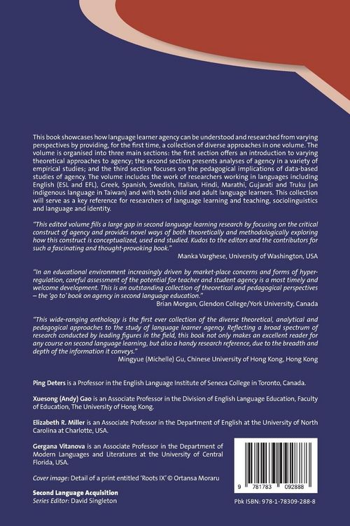 Produktbild: Theorizing and Analyzing Agency in Second Language Learning