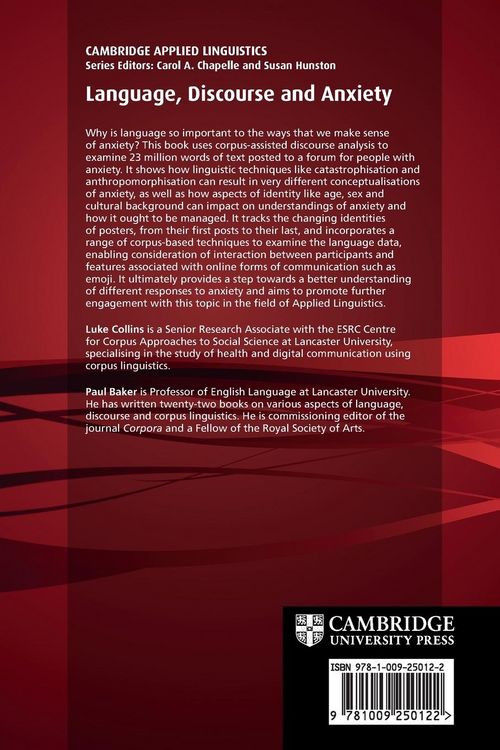 Produktbild: Language, Discourse and Anxiety