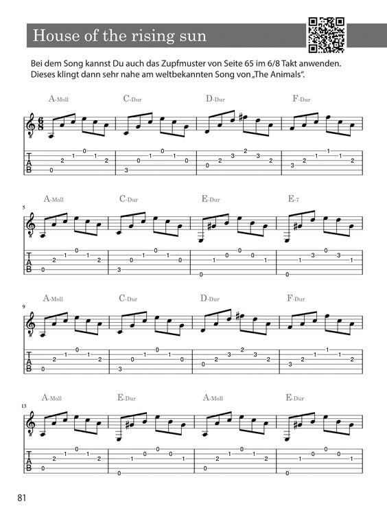 Produktbild: Gitarre lernen - umfangreiches Gitarrenbuch f&uuml;r Anf&auml;nger und Wiedereinsteiger