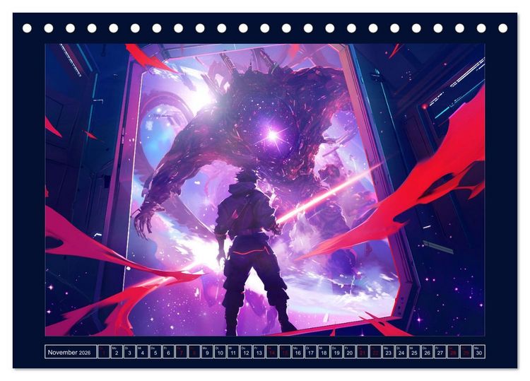 Produktbild: Interstellare Helden (Tischkalender 2026 DIN A5 quer), CALVENDO Monatskalender