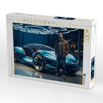 Produktbild: CALVENDO Puzzle Hypermodernes Konzept Design Auto und junger Mann | 2000 Teile Lege-Gr&ouml;&szlig;e 90x67cm Foto-Puzzle f&uuml;r gl&uuml;ckliche Stunden