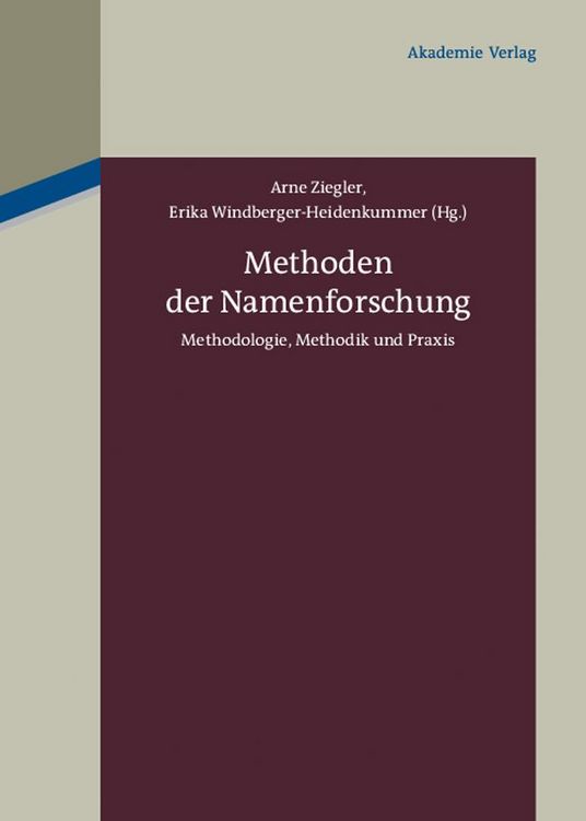 Produktbild: Methoden der Namenforschung