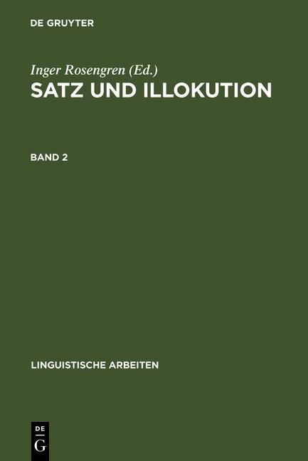Produktbild: Satz und Illokution