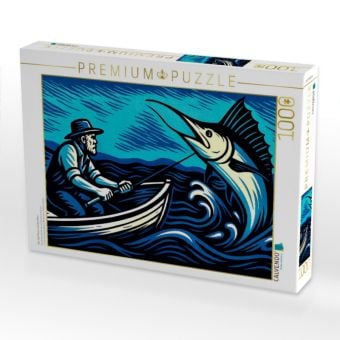 Produktbild: CALVENDO Puzzle Der alte Mann und das Meer | 1000 Teile Lege-Gr&ouml;&szlig;e 64x48cm Foto-Puzzle f&uuml;r gl&uuml;ckliche Stunden