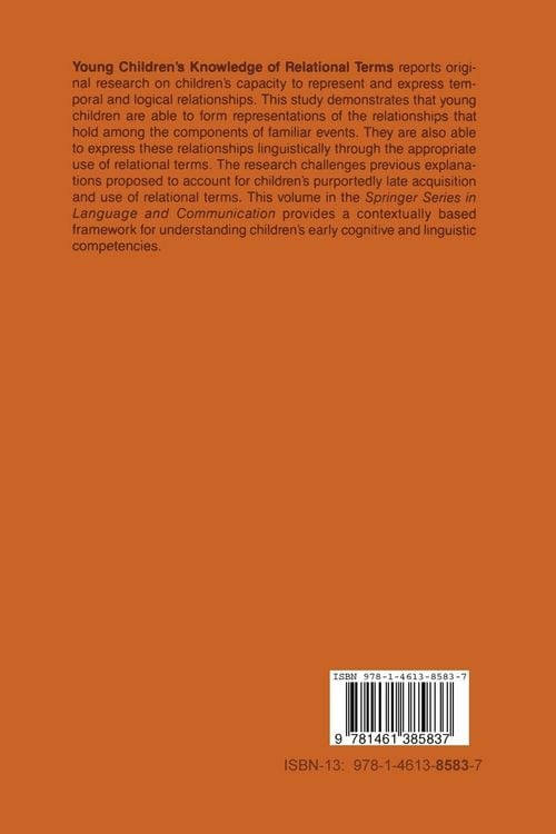 Produktbild: Young Children&rsquo;s Knowledge of Relational Terms