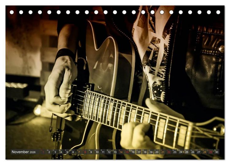 Produktbild: E-Gitarren - einfach cool (Tischkalender 2026 DIN A5 quer), CALVENDO Monatskalender