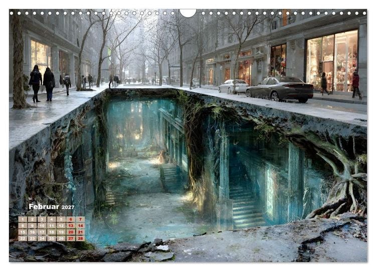 Produktbild: Below (Wandkalender 2027 DIN A3 quer), CALVENDO Monatskalender