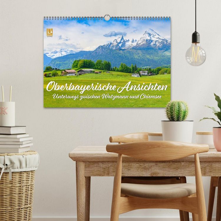 Produktbild: Oberbayerische Ansichten - Unterwegs zwischen Watzmann und Chiemsee (Wandkalender 2026 DIN A3 quer), CALVENDO Monatskalender