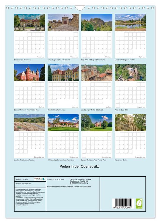 Produktbild: Perlen in der Oberlausitz (Wandkalender 2026 DIN A3 hoch), CALVENDO Monatskalender