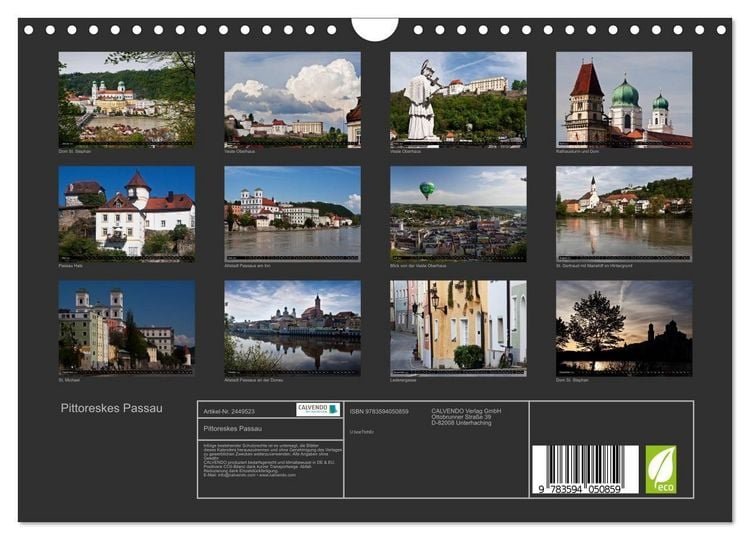 Produktbild: Pittoreskes Passau (Wandkalender 2027 DIN A4 quer), CALVENDO Monatskalender