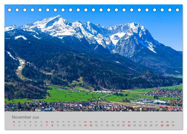 Produktbild: Garmisch-Partenkirchen Werdenfelser Land (Tischkalender 2026 DIN A5 quer), CALVENDO Monatskalender