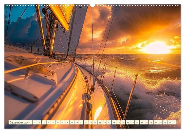 Produktbild: Segeln - sch&ouml;ne Momente (hochwertiger Premium Wandkalender 2026 DIN A2 quer), Kunstdruck in Hochglanz
