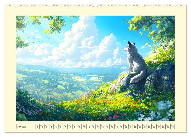 Produktbild: Willkommen im Wunderwald. Zauberhafte Abenteuer mit tierischen Freunden (Wandkalender 2026 DIN A2 quer), CALVENDO Monatskalender