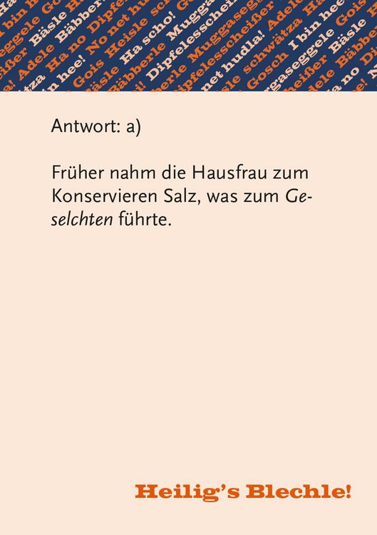 Produktbild: Heiligs Blechle! Schw&auml;bisches Dialekt-Quiz