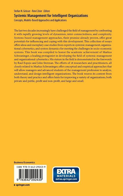 Produktbild: Systemic Management for Intelligent Organizations