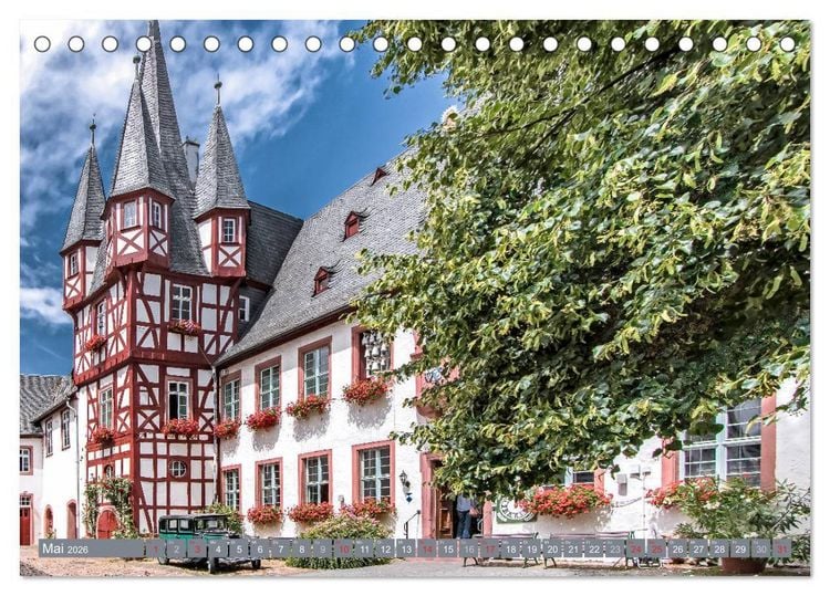 Produktbild: R&uuml;desheim - Rhein, Riesling, Romantik (Tischkalender 2026 DIN A5 quer), CALVENDO Monatskalender