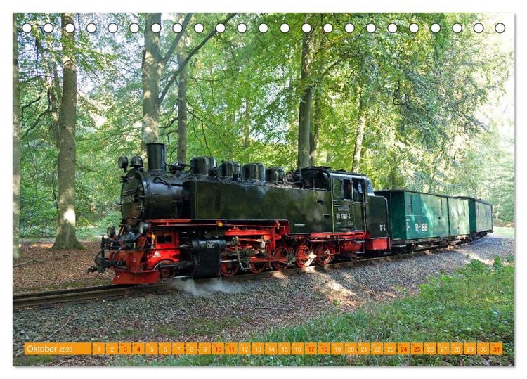 Produktbild: Dampfeisenbahnen in Deutschland (Tischkalender 2026 DIN A5 quer), CALVENDO Monatskalender