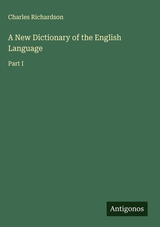 Produktbild: A New Dictionary of the English Language