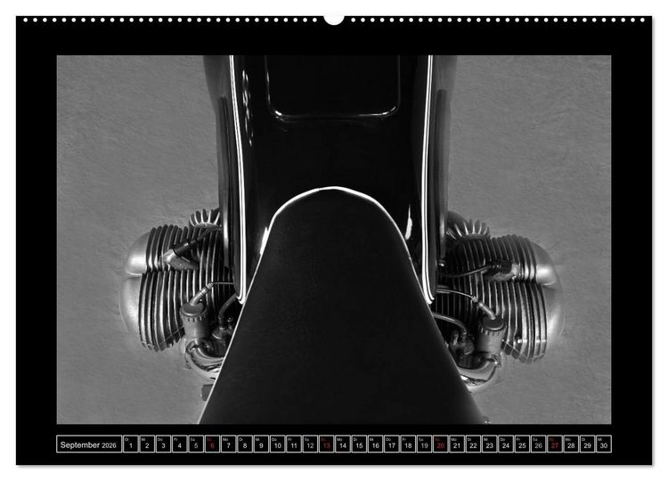 Produktbild: BMW R69S in schwarzweiss (Wandkalender 2026 DIN A2 quer), CALVENDO Monatskalender