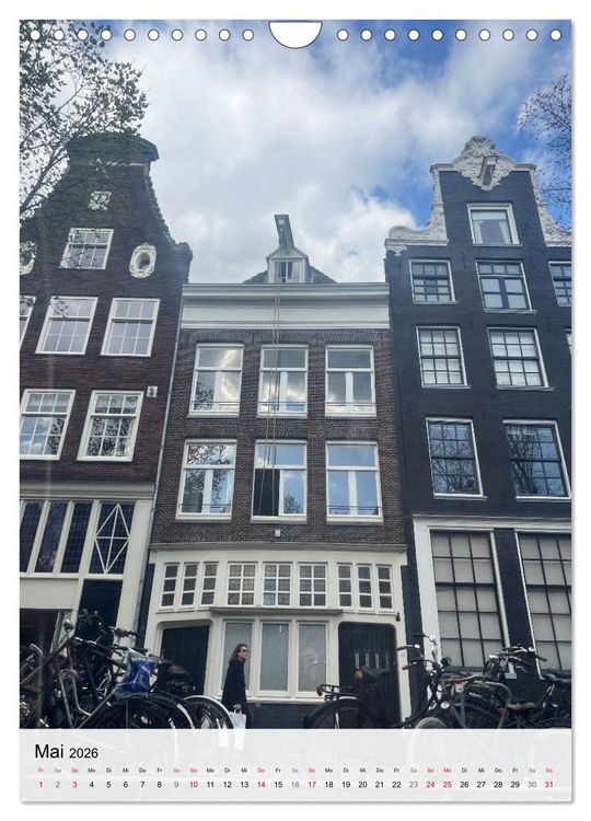 Produktbild: DIE GRACHTENSTADT AMSTERDAM (Wandkalender 2026 DIN A4 hoch), CALVENDO Monatskalender