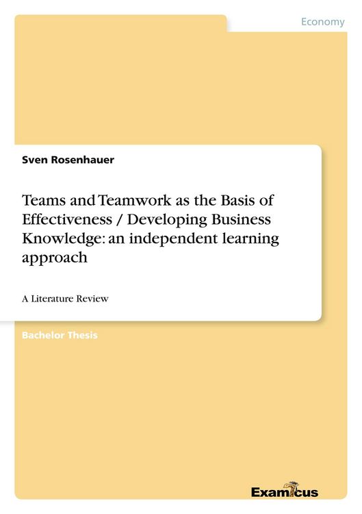 Produktbild: Teams and Teamwork as the Basis of Effectiveness / Developing Business Knowledge: an independent learning approach