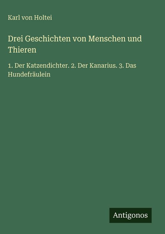Produktbild: Drei Geschichten von Menschen und Thieren