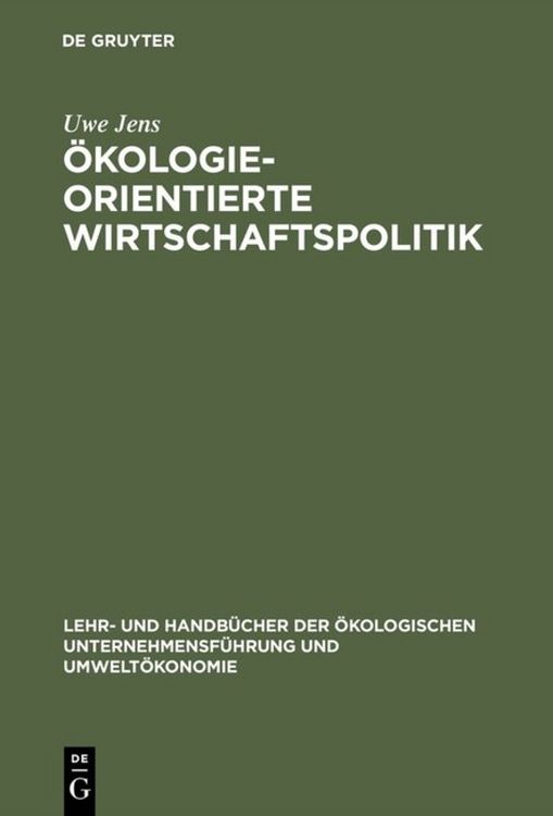Produktbild: &Ouml;kologieorientierte Wirtschaftspolitik