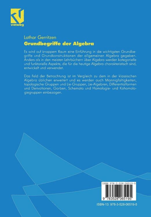 Produktbild: Grundbegriffe der Algebra