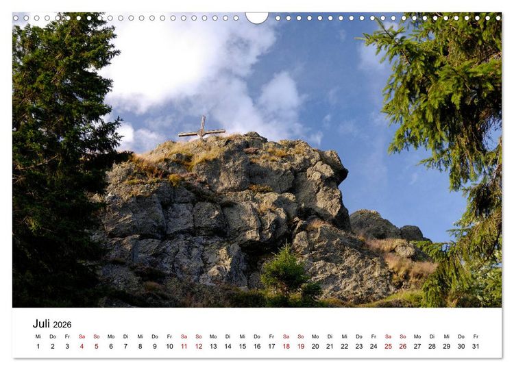 Produktbild: Gipfelkreuze im B&ouml;hmerwald (Wandkalender 2026 DIN A3 quer), CALVENDO Monatskalender