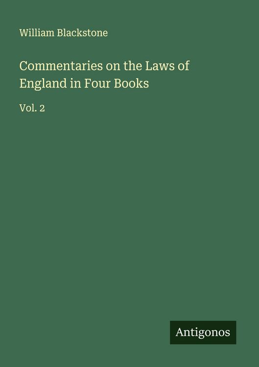 Produktbild: Commentaries on the Laws of England in Four Books