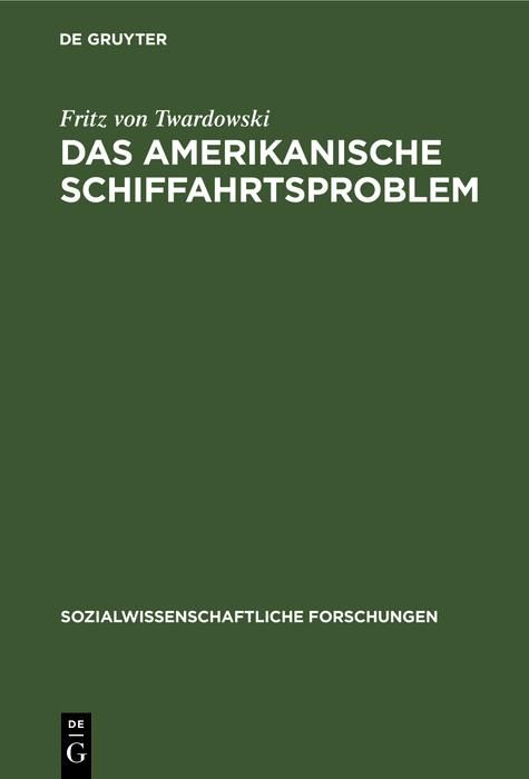 Produktbild: Das amerikanische Schiffahrtsproblem
