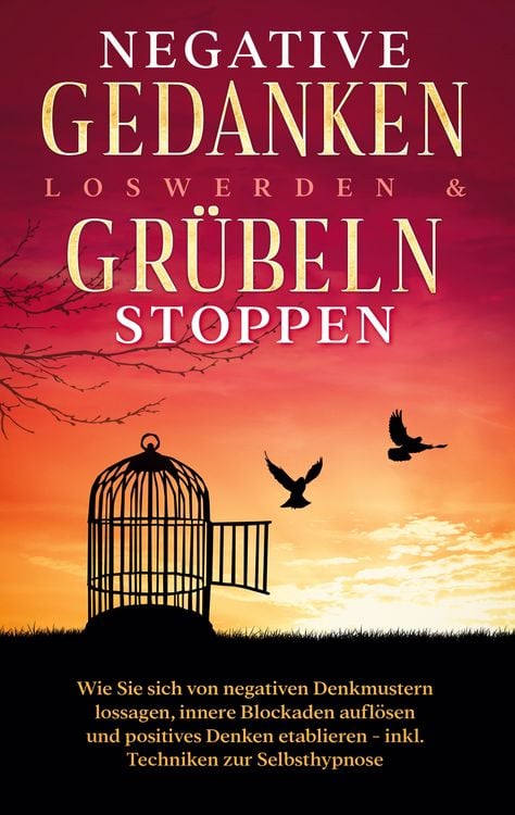 Produktbild: Negative Gedanken loswerden & Gr&uuml;beln stoppen: Wie Sie sich von negativen Denkmustern lossagen, innere Blockaden aufl&ouml;sen und positives Denken etablieren - inkl. Techniken zur Selbsthypnose