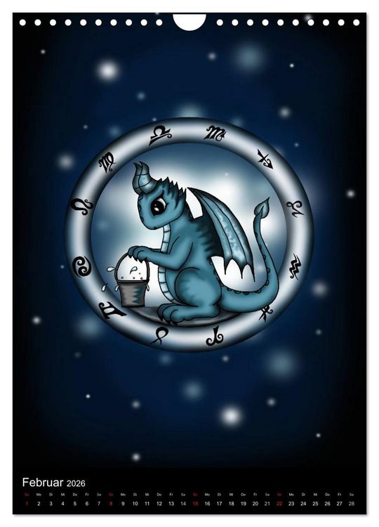 Produktbild: Drachen-Sternzeichen (Wandkalender 2026 DIN A4 hoch), CALVENDO Monatskalender