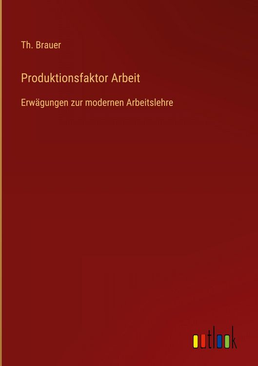 Produktbild: Produktionsfaktor Arbeit