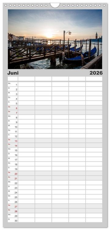 Produktbild: Familienplaner 2026 - Venedig - La Serenissima mit 5 Spalten (Wandkalender, 21 x 45 cm) CALVENDO